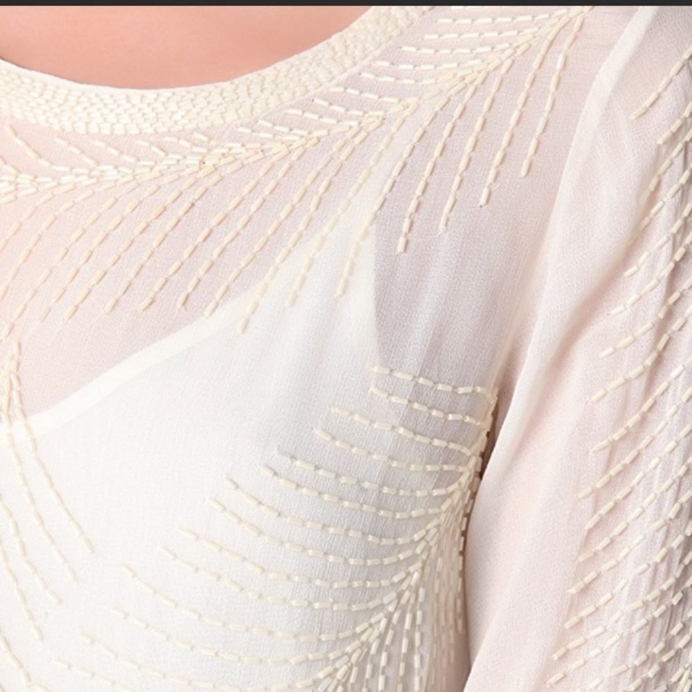 RORY BECA Haldi White - Ivory Beaded Dress - Size Small - NEW WITH TAGS NWT - Picture 3 of 8